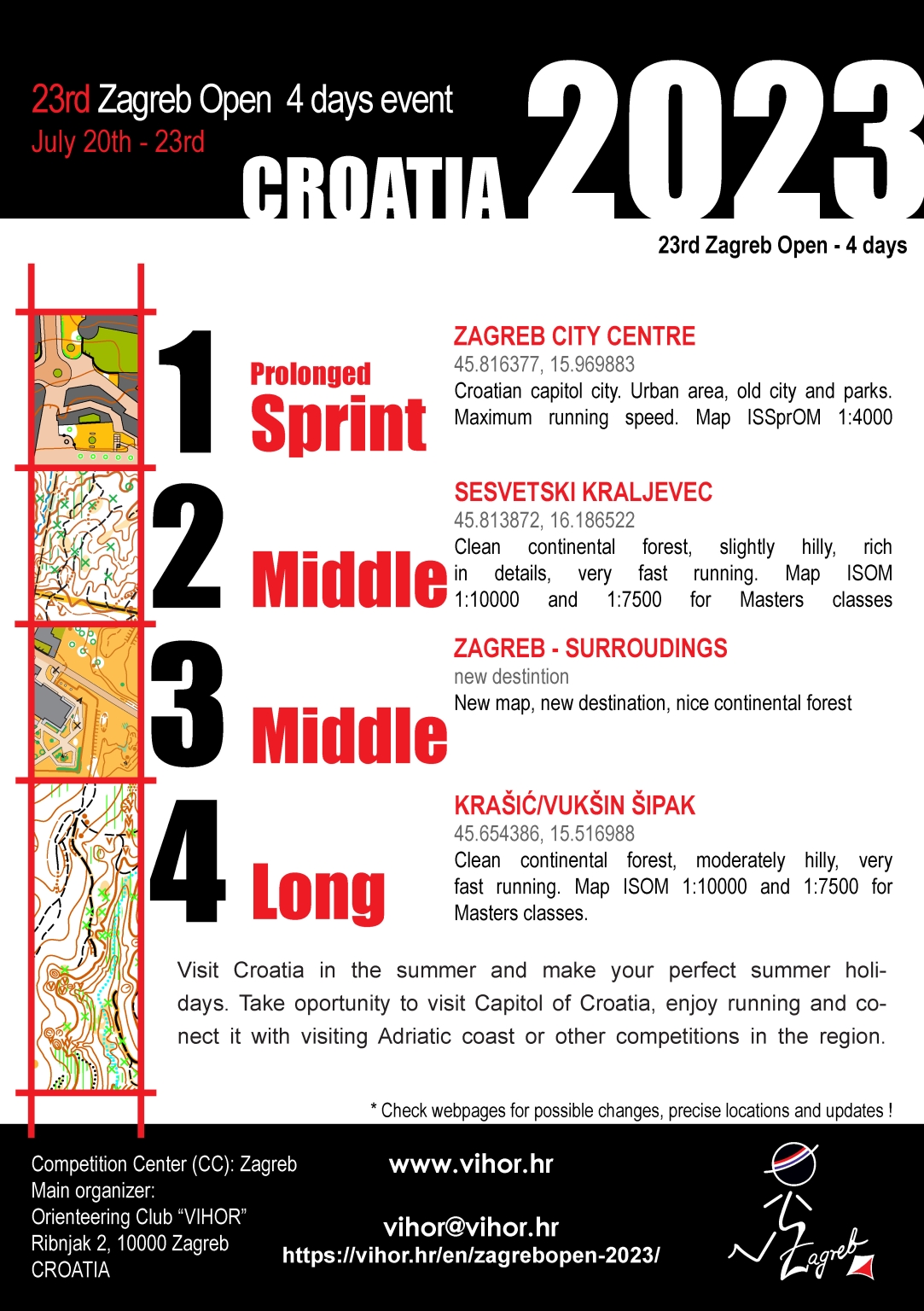 Croatia 4 days Orienteering in Zagreb vihor.hr